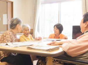 特別養護老人ホームのリビング